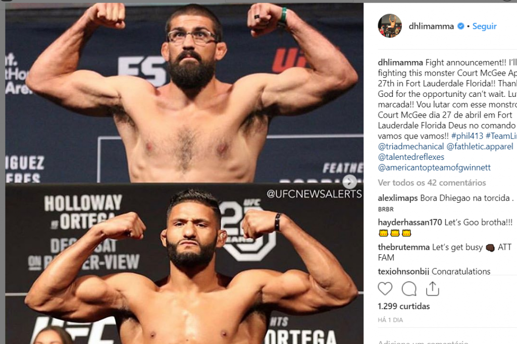 Dhiego Lima anuncia regresó a los octágonos en abril, en el UFC Miami