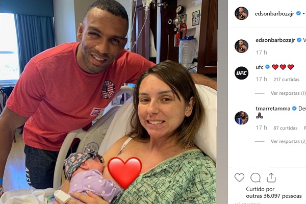 Mala suerte en el juego… Hija de Edson Barboza nace unas horas después de derrota en el UFC