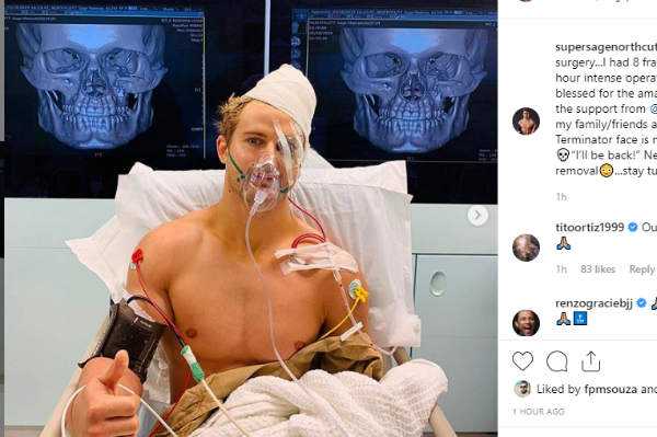 Sage Northcutt enfrenta nueve horas de cirugía tras ser noqueado por brasileño