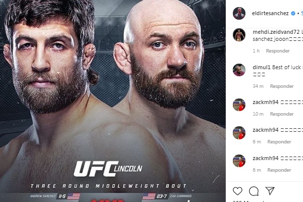 Combate entre Andrew Sanchez y Zak Cummings es añadido a UFC Lincoln