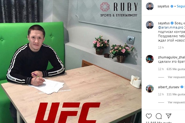 Zhalgas Zhumagulov firma contrato con UFC