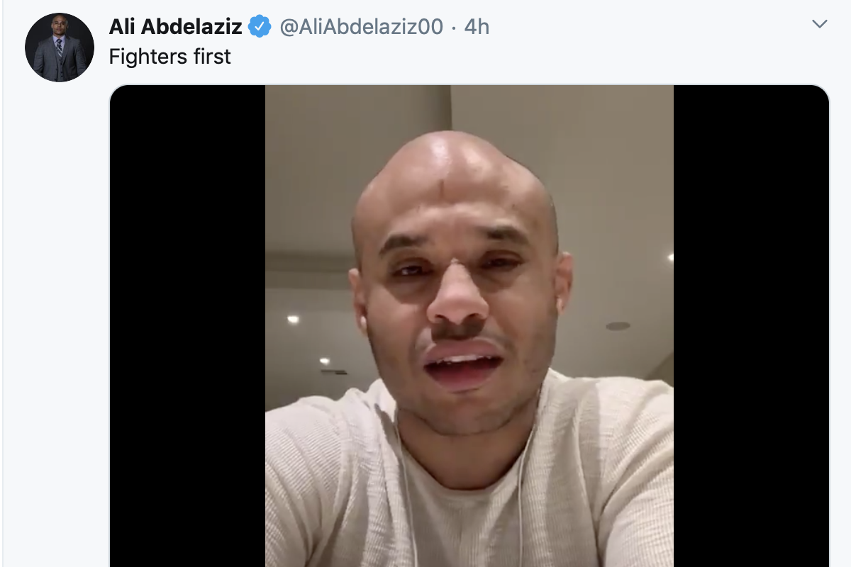 Ali Abdelaziz motiva a UFC para cuidar a sus peleadores