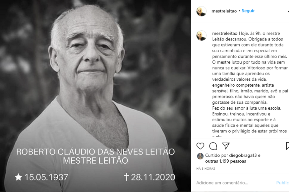 Mestre Roberto Leitão muere a los 83 años tras perder batalla contra el COVID-19