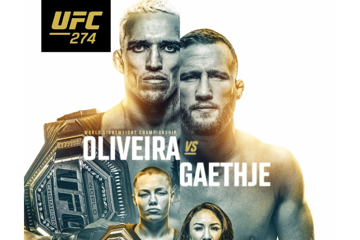 Póster oficial del UFC 274 destaca la pelea por el título entre ‘Do Bronx’ y Gaethje