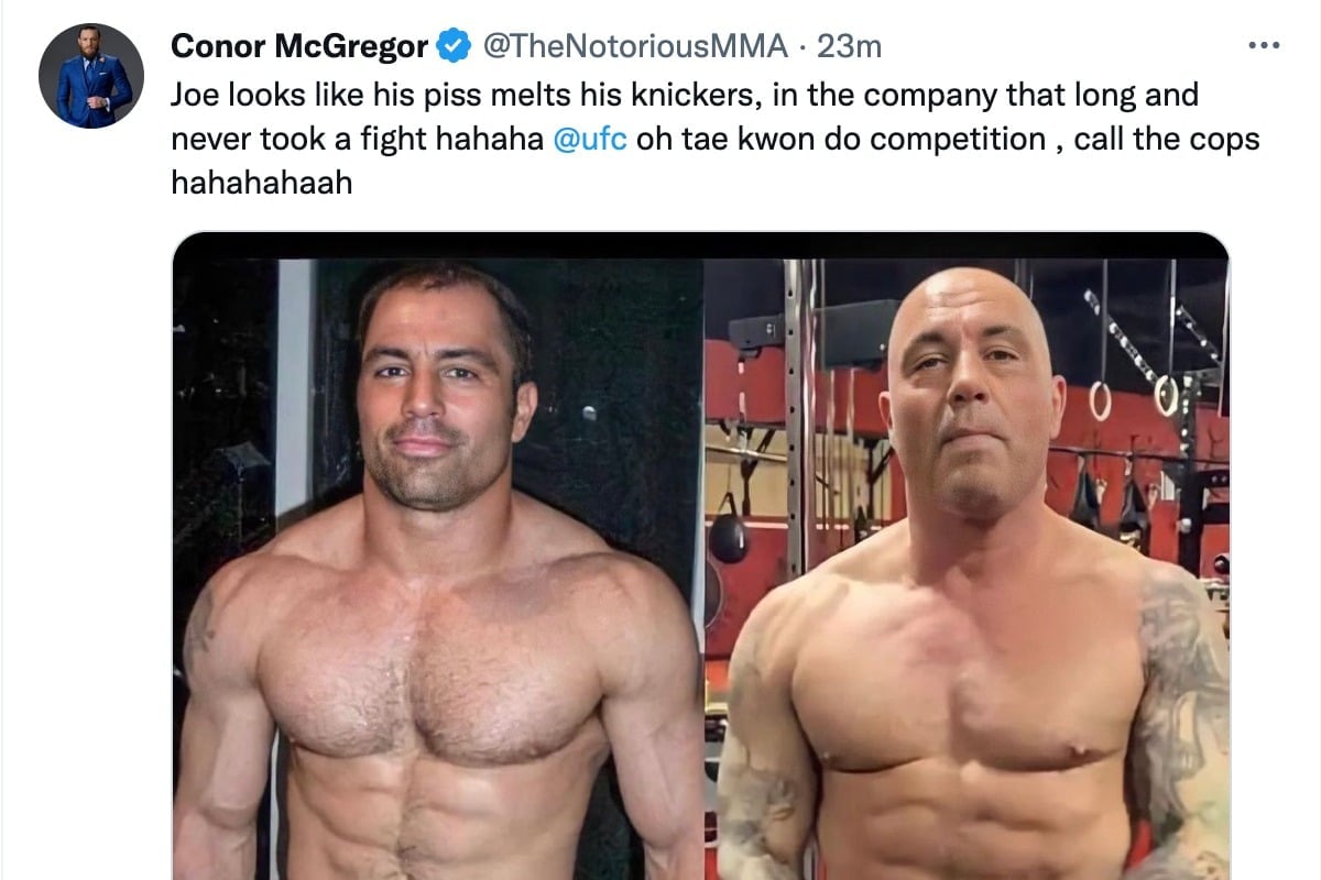 McGregor le responde a Rogan y se burla del comentarista de la UFC: “Llama a la policía”