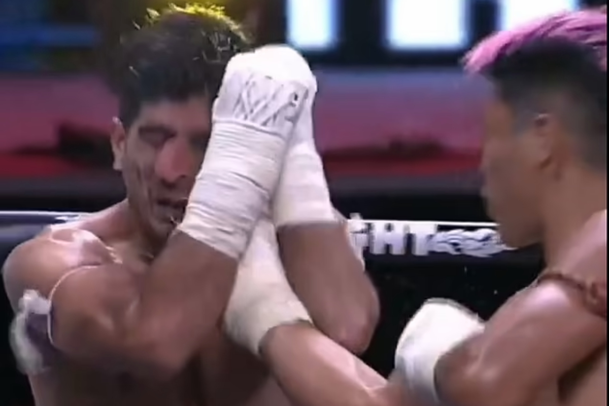 ¡Brutal! Luchador destroza la nariz de su rival en pelea de muay thai