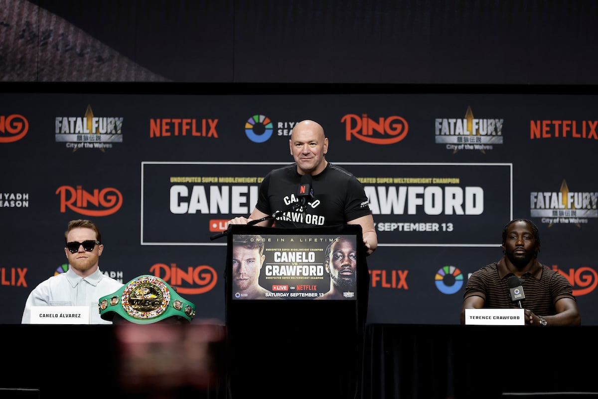 Dana White discute con periodista durante conferencia de prensa de Canelo vs Crawford